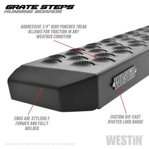 Westin - 2000 - 2019 Toyota, 2001 - 2020 Ford, 2004 - 2022 Nissan, 2009 - 2017 Jeep Westin Grate Steps Running Boards - 27-74715 - Image 4