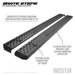 2000 - 2020 Ford, 2000 - 2002 Dodge, 2000 - 2007 GMC, Chevrolet, 2001 - 2022 Toyota, 2004 - 2022 Nissan Westin Grate Steps Running Boards - 27-74735