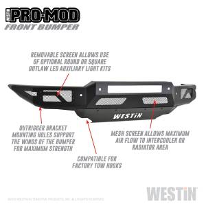 Westin - 2019 - 2021 Ford Westin Pro-Mod Front Bumper - 58-41085 - Image 2