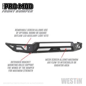 Westin - 2015 - 2019 Chevrolet Westin Pro-Mod Front Bumper - 58-41165 - Image 2