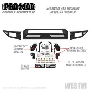 Bumpers & Components - Bumpers - Westin - 2017 - 2022 Ford Westin Pro-Mod Front Bumper - 58-41175
