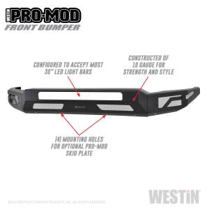 Bumpers & Components - Bumpers - Westin - 2011 - 2016 Ford Westin Pro-Mod Front Bumper - 58-41205