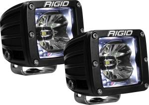 Rigid Industries RIGID Radiance Pod With White Backlight Surface Mount Black Housing Pair - 20200