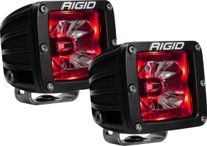 Rigid Industries RIGID Radiance Pod With Red Backlight Surface Mount Black Housing Pair - 20202