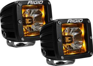 Rigid Industries RIGID Radiance Pod With Amber Backlight Surface Mount Black Housing Pair - 20204