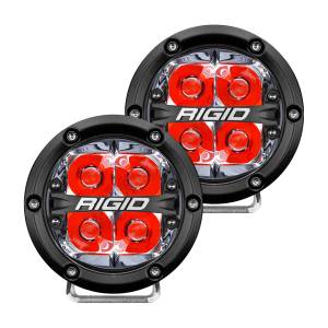 Rigid Industries 360-SERIES 4 INCH LED OFF-ROAD SPOT BEAM RED BACKLIGHTPAIR - 36112