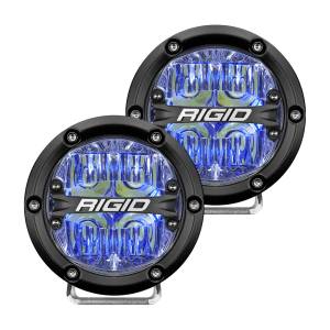 Rigid Industries - Rigid Industries 360-SERIES 4 INCH LED OFF-ROAD DRIVE BEAM BLUE BACKLIGHT PAIR - 36119