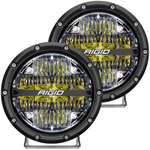 Rigid Industries 360-SERIES 6 INCH LED OFF-ROAD DRIVE BEAM WHITE BACKLIGHT PAIR - 36204