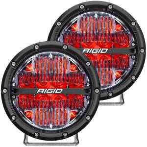 Rigid Industries - Rigid Industries 360-SERIES 6 INCH LED OFF-ROAD DRIVE BEAM RED BACKLIGHT PAIR - 36205