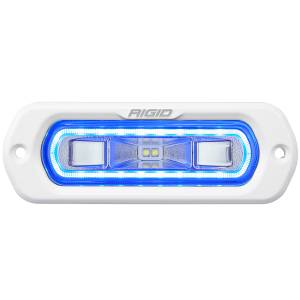 Rigid Industries SR-L Series Marine Spreader Pod 2 Wire Flush Mount White With Blue Halo - 51201
