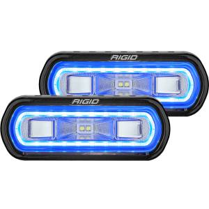 Rigid Industries SR-L SERIES OFF-ROAD SPREADER POD 3 WIRE SURFACE MOUNT WITH BLUE HALO PAIR - 53121