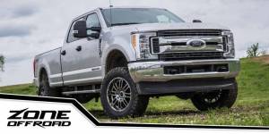 2017 - 2019 Ford ZONE 4" Radius Arm Kit w/ Nitro Shocks 2017-2019 F250/F350 2-Leaf Main (ZONF108N)