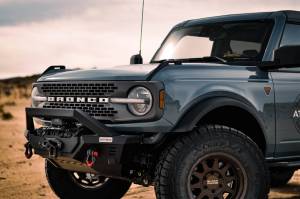 Attica 4x4 - Attica 4x4 Ford Bronco 2021-23 Modular Front Bumper - Black - Powder Coated - Steel - ATTFB01A102-BX - Image 10