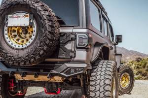 Attica 4x4 - Attica 4x4 Jeep Wrangler JL 2018-23 Fender Flares (rear) - Black - Powder Coated - Steel - ATTJL01H107-BX-R - Image 9