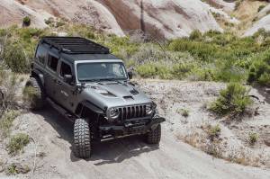 Attica 4x4 - Attica 4x4 Jeep Wrangler JL 2018-23 4DR 1/2 / 2019-23 Gladiator Roof Rack with 4 lights - ATTJL02F102-BX - Image 2