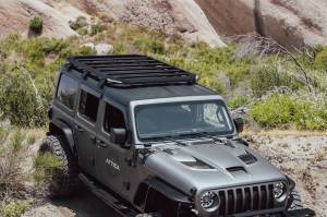 Attica 4x4 - Attica 4x4 Jeep Wrangler JL 2018-23 4DR 1/2 / 2019-23 Gladiator Roof Rack with 4 lights - ATTJL02F102-BX - Image 3