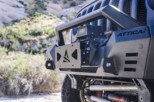 Attica 4x4 - Attica 4x4 Universal Front Bumper Winch Flip-Up Roller Fairlead License plate bracket - ATTK102-BX - Image 2