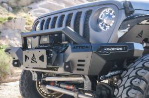 Attica 4x4 - Attica 4x4 Universal Front Bumper Winch Flip-Up Roller Fairlead License plate bracket - ATTK102-BX - Image 3