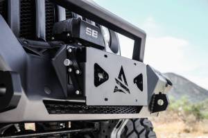 Attica 4x4 - Attica 4x4 Universal Front Bumper Winch Flip-Up Roller Fairlead License plate bracket - ATTK102-BX - Image 4