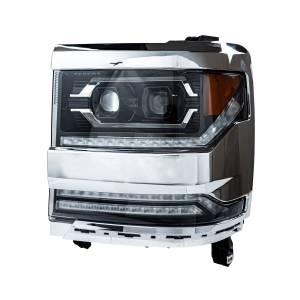 Winjet - RENEGADE LED Head Light with LED Sequential Turn Signal-GLOSS BLACK / CLEAR - CHRNG0673C-GBC-SQ - Image 3
