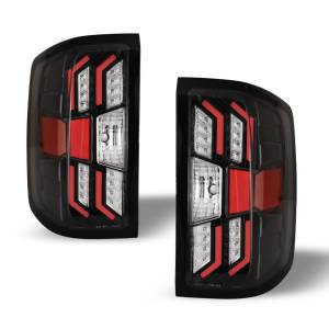 Winjet - RENEGADE LED TAIL LIGHTS-GLOSS BLACK / CLEAR / RED GLOW BAR - CTRNG0383-GBC-RG - Image 2