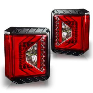 RENEGADE LED TAIL LIGHTS-CHROME / RED - CTRNG0490-CR