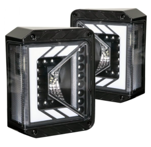 Winjet - RENEGADE LED TAIL LIGHTS-BLACK CLEAR - CTRNG0490B-BC