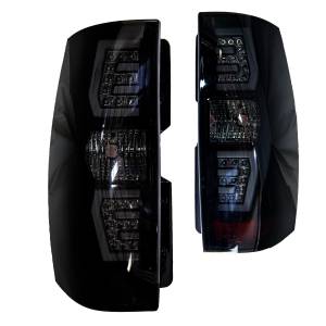 Winjet - RENEGADE LED SEQUENTIAL TAIL LIGHTS-BLACK / SMOKE - CTRNG0663-BS-SQ