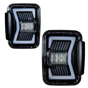 RENEGADE LED SEQUENTIAL TAIL LIGHTS-GLOSS BLACK CHROME - CTRNG0668-GBC-SQ