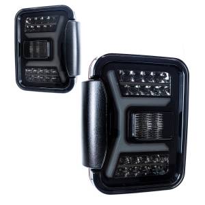 Winjet - RENEGADE LED SEQUENTIAL TAIL LIGHTS-BLACK SMOKE - CTRNG0669-BS-SQ
