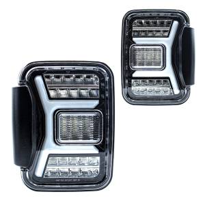 Lighting - Tail Lights - Winjet - RENEGADE LED SEQUENTIAL TAIL LIGHTS-GLOSS BLACK CLEAR - CTRNG0669-GBC-SQ