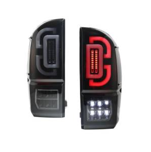 Winjet - RENEGADE LED SEQUENTIAL TAIL LIGHTS-BLACK / SMOKE - CTRNG0685-BS-SQ